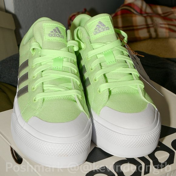 adidas Women Platform shoes . Green/silver - Picture 2 of 7